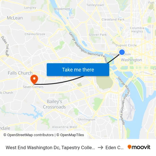 West End Washington Dc, Tapestry Collection by Hilton to Eden Center map