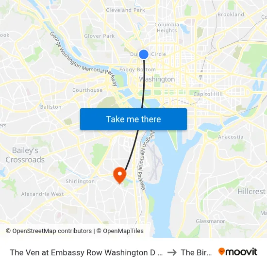 The Ven at Embassy Row Washington D C a Tribute Portfolio Hotel to The Birchmere map