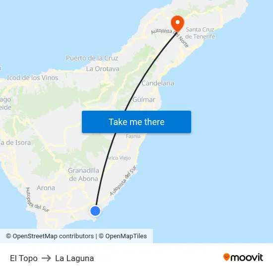 El Topo to La Laguna map