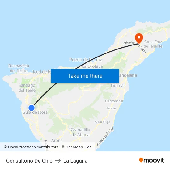 Consultorio De Chio to La Laguna map