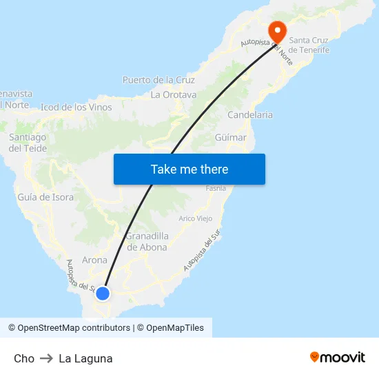 Cho to La Laguna map