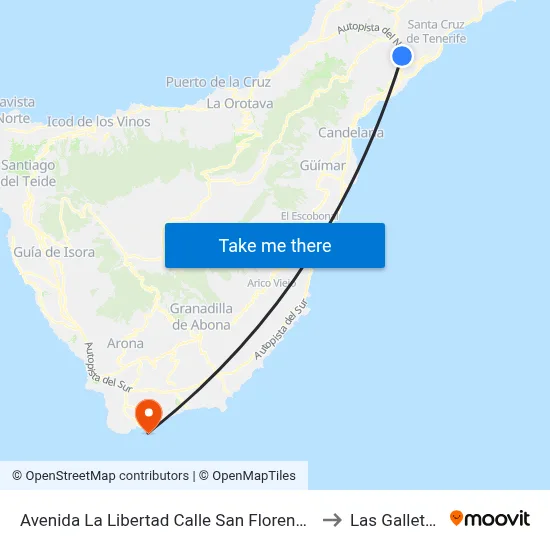 Avenida La Libertad  Calle San Florencio to Las Galletas map