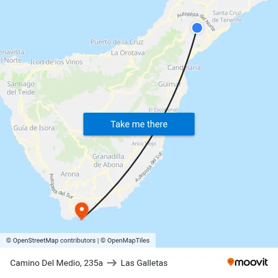 Camino Del Medio, 235a to Las Galletas map
