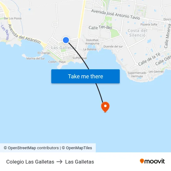 Colegio Las Galletas to Las Galletas map