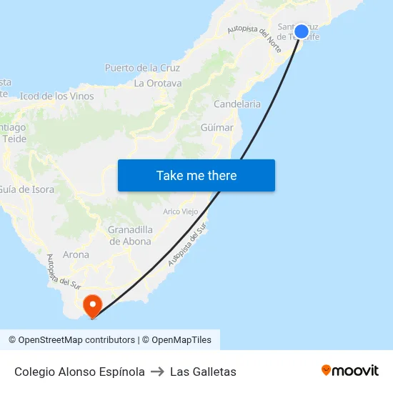 Colegio Alonso Espínola to Las Galletas map