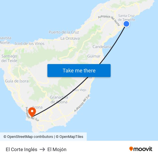 El Corte Inglés to El Mojón map