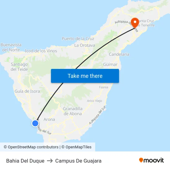 Bahia Del Duque to Campus De Guajara map