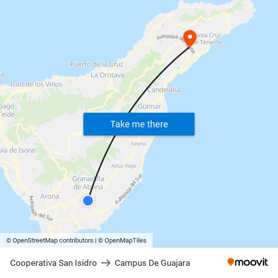Cooperativa San Isidro to Campus De Guajara map