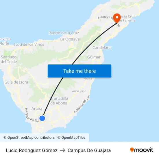 Lucio Rodríguez Gómez to Campus De Guajara map