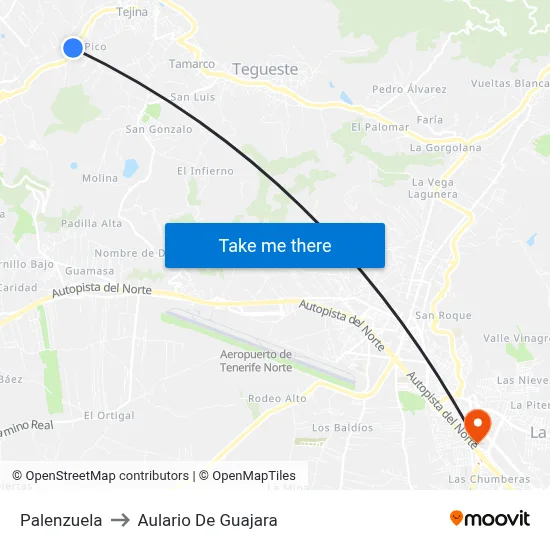 Palenzuela to Aulario De Guajara map
