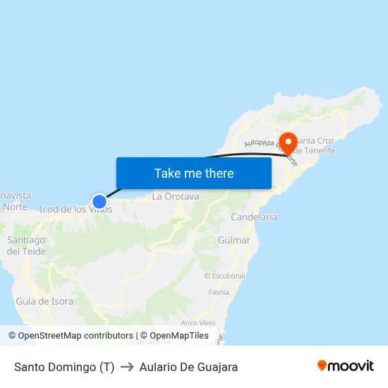 Santo Domingo (T) to Aulario De Guajara map