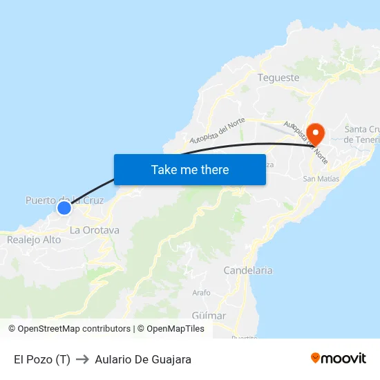 El Pozo (T) to Aulario De Guajara map