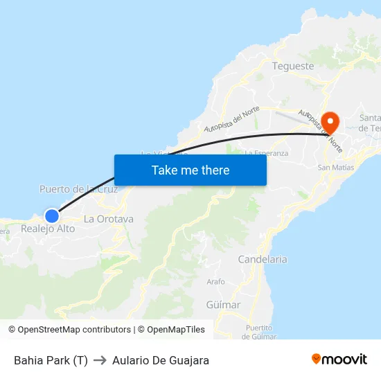 Bahia Park (T) to Aulario De Guajara map