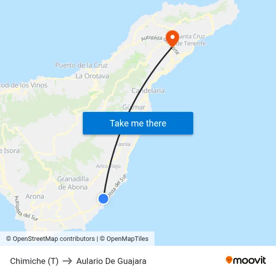 Chimiche (T) to Aulario De Guajara map