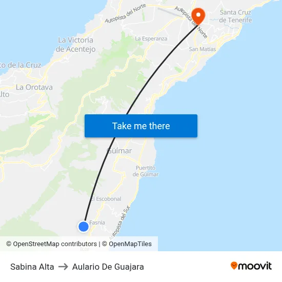 Sabina Alta to Aulario De Guajara map