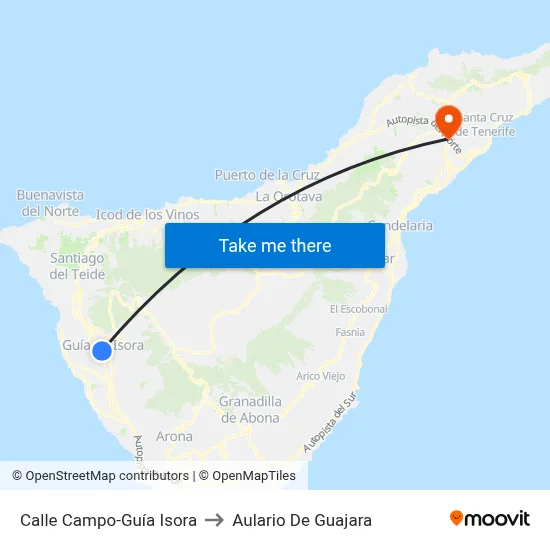 Calle Campo-Guía Isora to Aulario De Guajara map