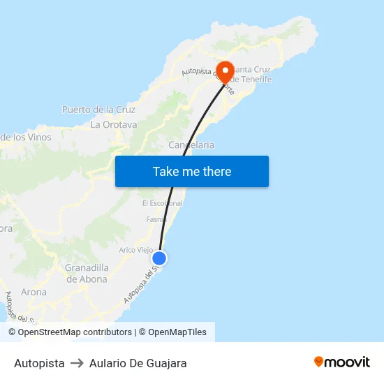 Autopista to Aulario De Guajara map