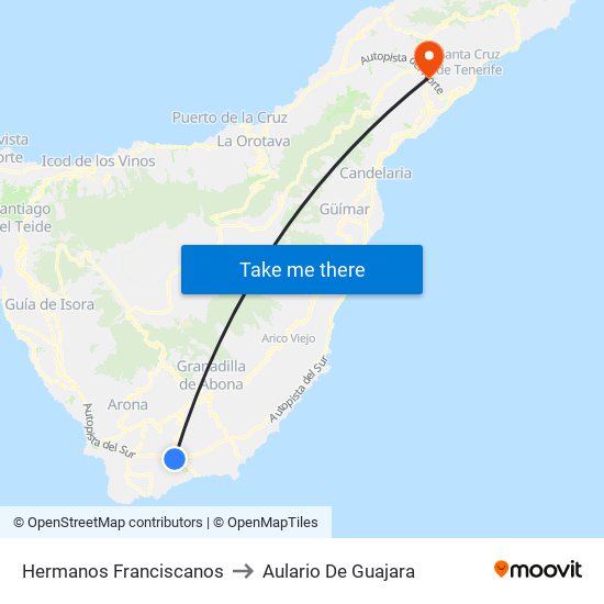 Hermanos Franciscanos to Aulario De Guajara map