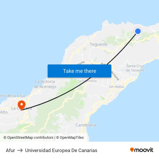 Afur to Universidad Europea De Canarias map