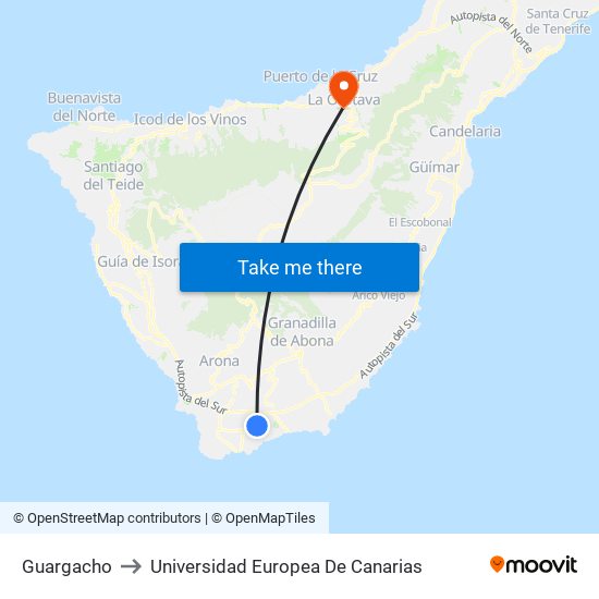 Guargacho to Universidad Europea De Canarias map