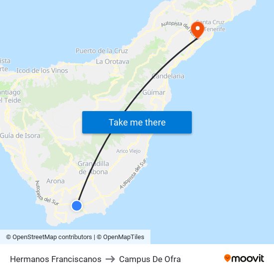 Hermanos Franciscanos to Campus De Ofra map