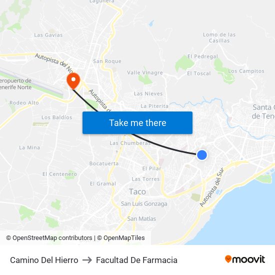 Camino Del Hierro to Facultad De Farmacia map