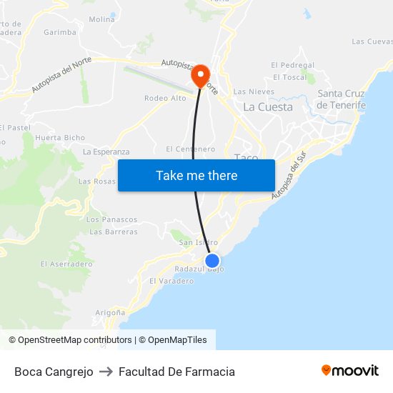 Boca Cangrejo to Facultad De Farmacia map