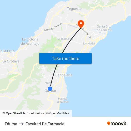 Fátima to Facultad De Farmacia map
