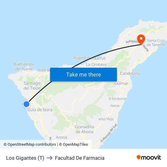 Los Gigantes (T) to Facultad De Farmacia map