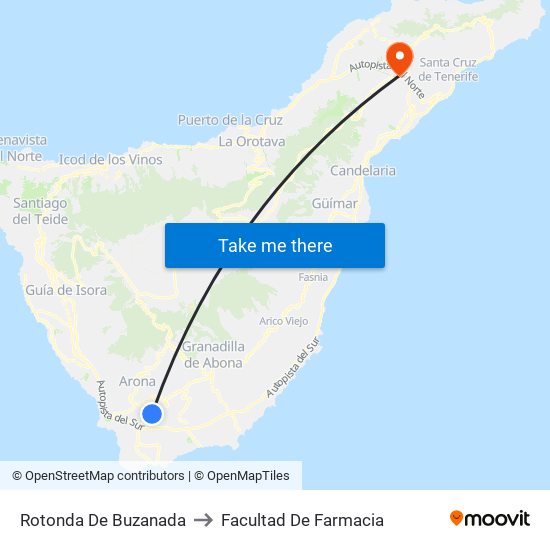 Rotonda De Buzanada to Facultad De Farmacia map