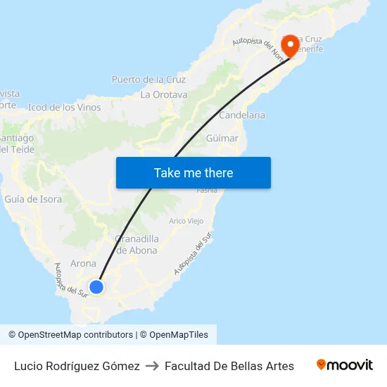 Lucio Rodríguez Gómez to Facultad De Bellas Artes map