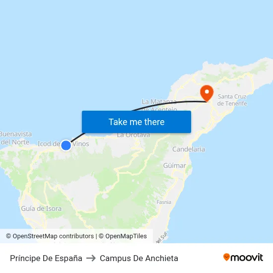 Príncipe De España to Campus De Anchieta map