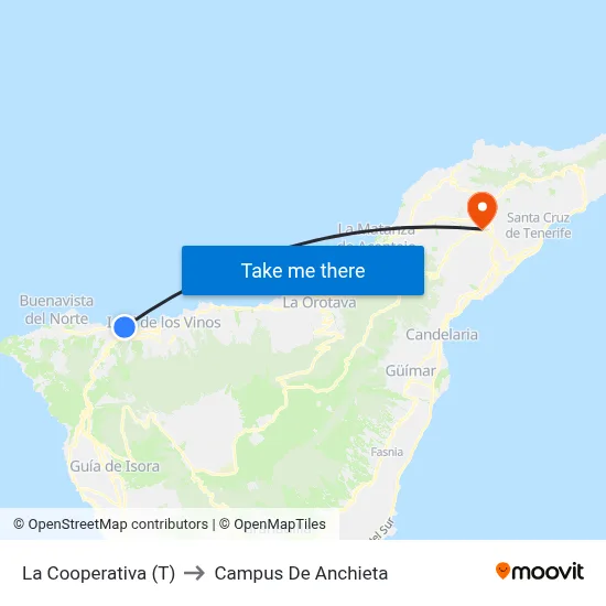 La Cooperativa (T) to Campus De Anchieta map
