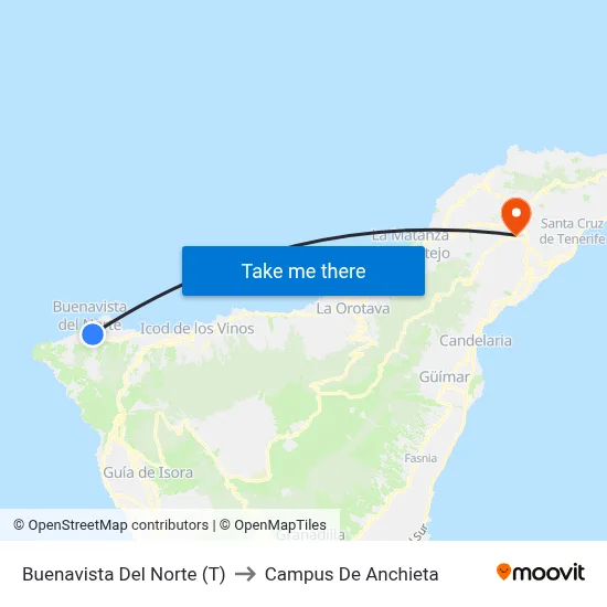Buenavista Del Norte (T) to Campus De Anchieta map