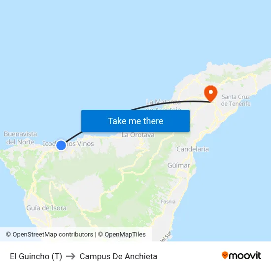 El Guincho (T) to Campus De Anchieta map
