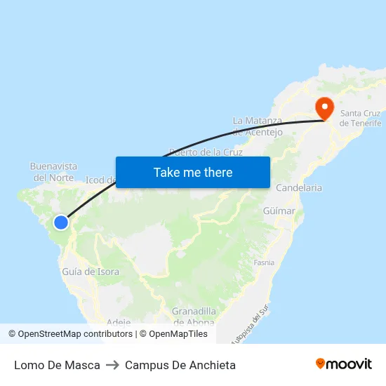 Lomo De Masca to Campus De Anchieta map