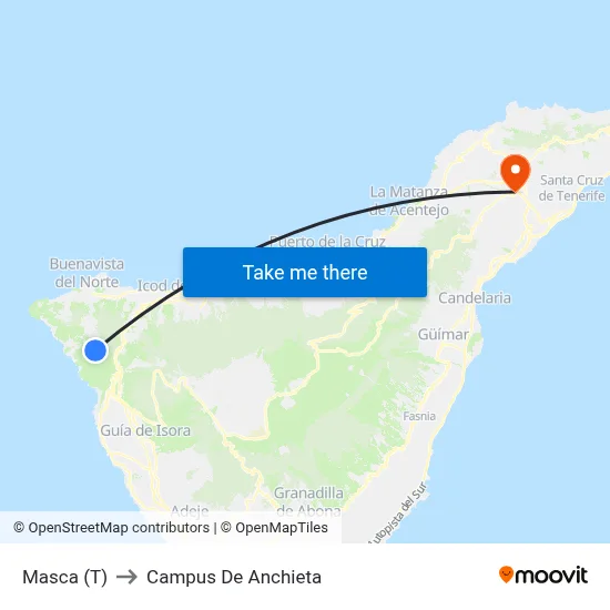 Masca (T) to Campus De Anchieta map