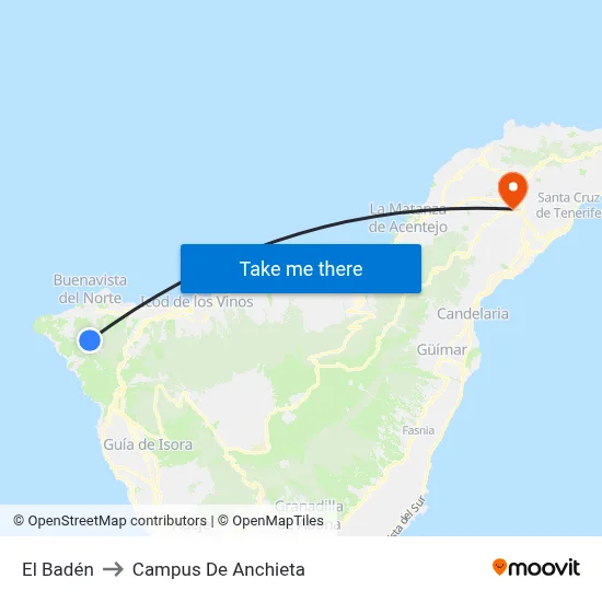El Badén to Campus De Anchieta map