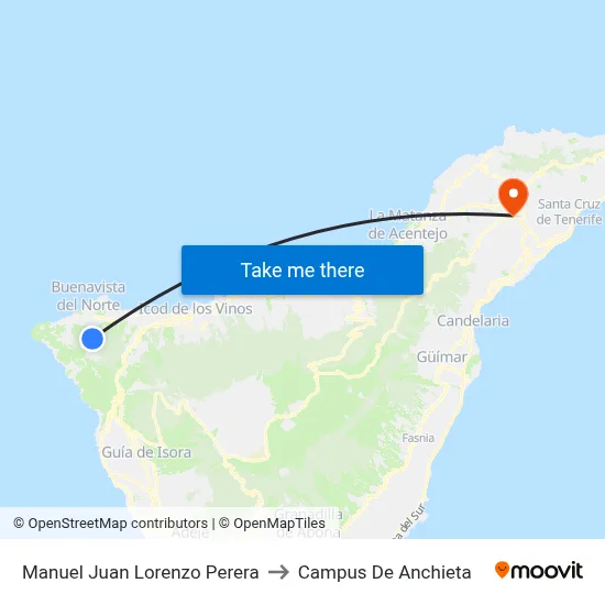 Manuel Juan Lorenzo Perera to Campus De Anchieta map