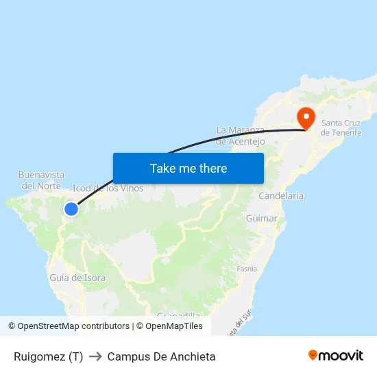 Ruigomez (T) to Campus De Anchieta map