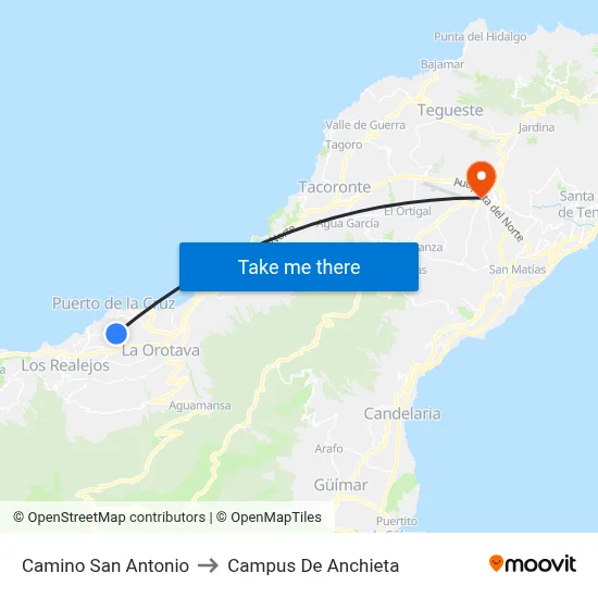 Camino  San Antonio to Campus De Anchieta map