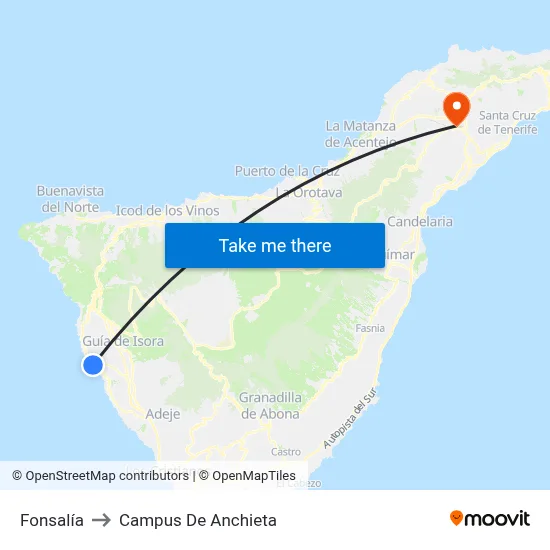 Fonsalía to Campus De Anchieta map