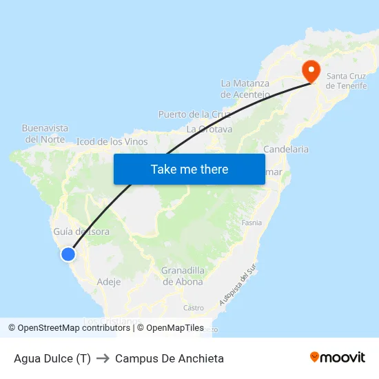 Agua Dulce (T) to Campus De Anchieta map