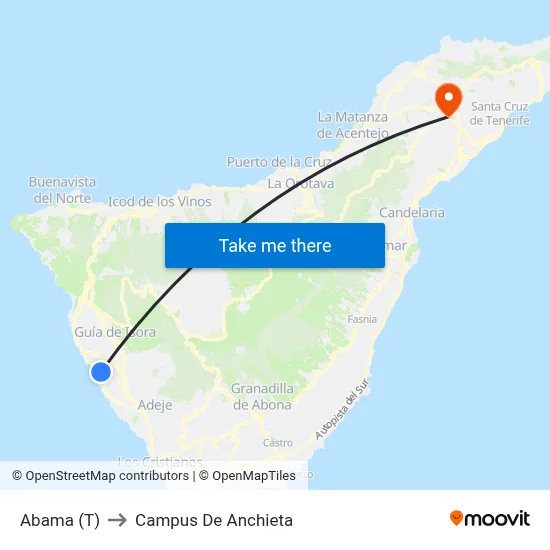 Abama (T) to Campus De Anchieta map