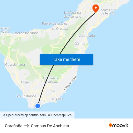 Garañaña to Campus De Anchieta map