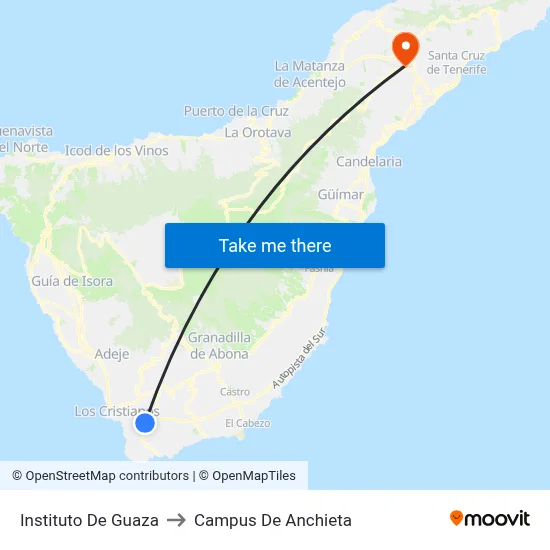 Instituto De Guaza to Campus De Anchieta map