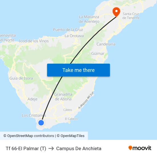 Tf 66-El Palmar (T) to Campus De Anchieta map