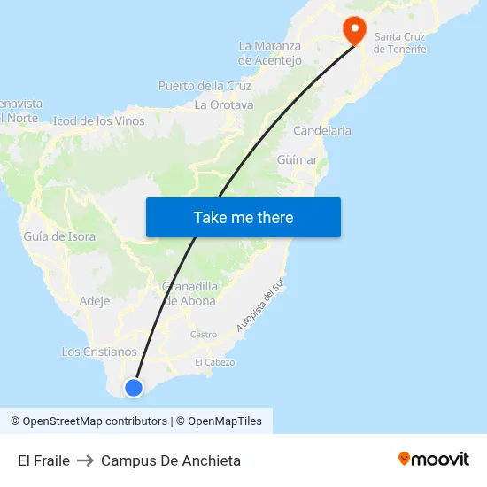 El Fraile to Campus De Anchieta map
