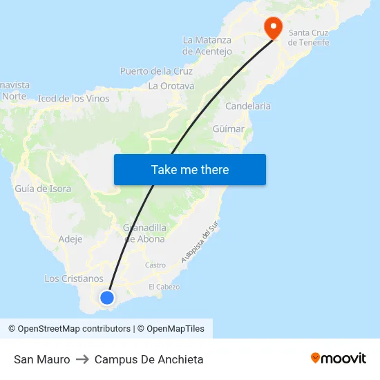 San Mauro to Campus De Anchieta map