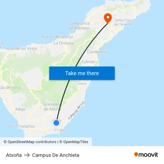 Atxoña to Campus De Anchieta map